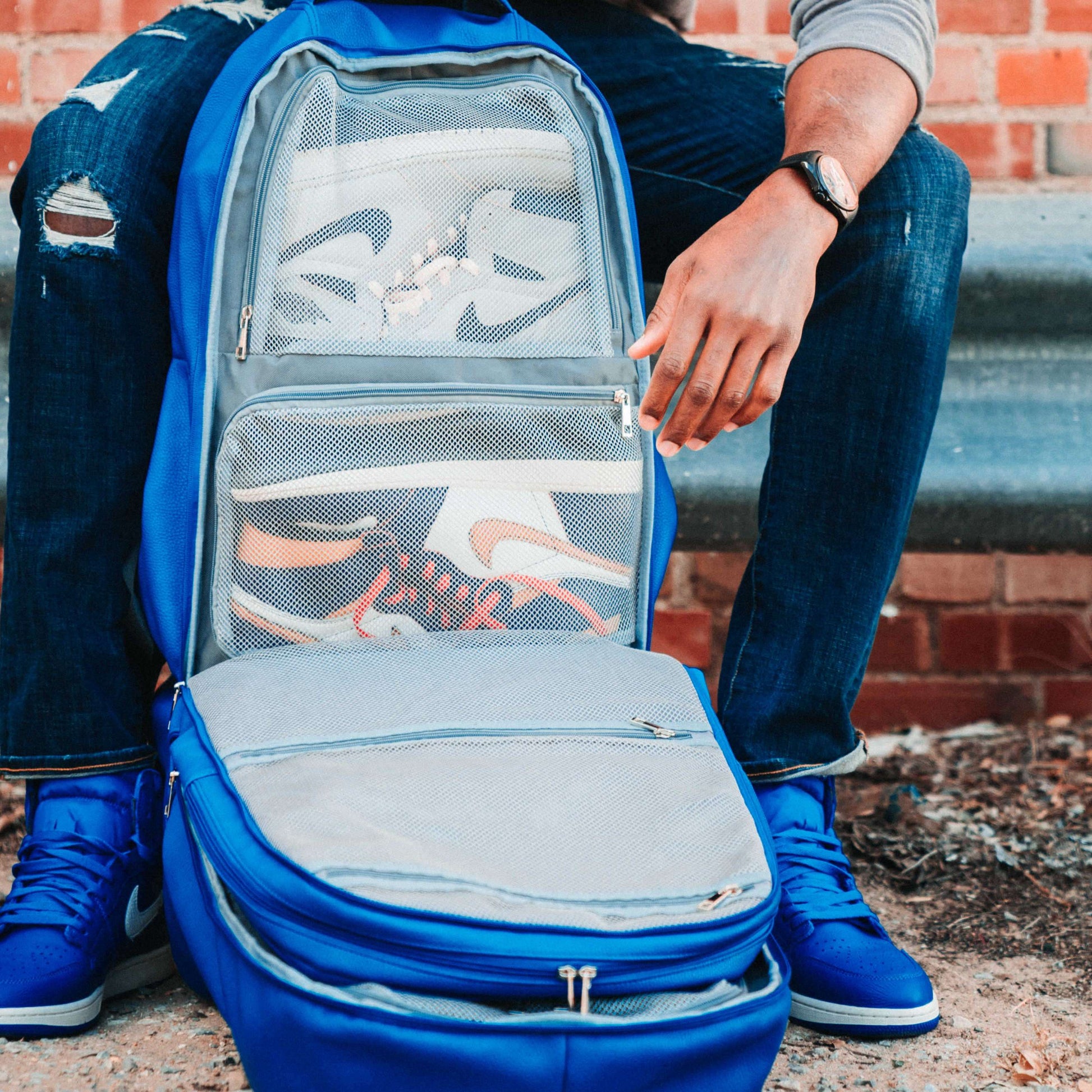Sole Premise Royal Blue Leather Carryon Bag (XL Design) (Only 150 Made)