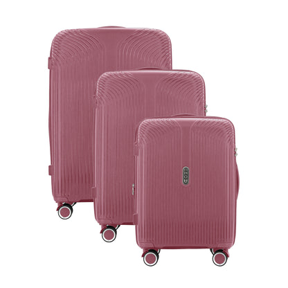 IZOD Sabina Premium Lightweight Hard Shell 3 Piece Luggage Set - Stiles Supply Co.