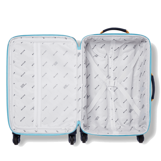 State Bags Green and Navy Logan Carry-On Suitcase | Kids - Stiles Supply Co.