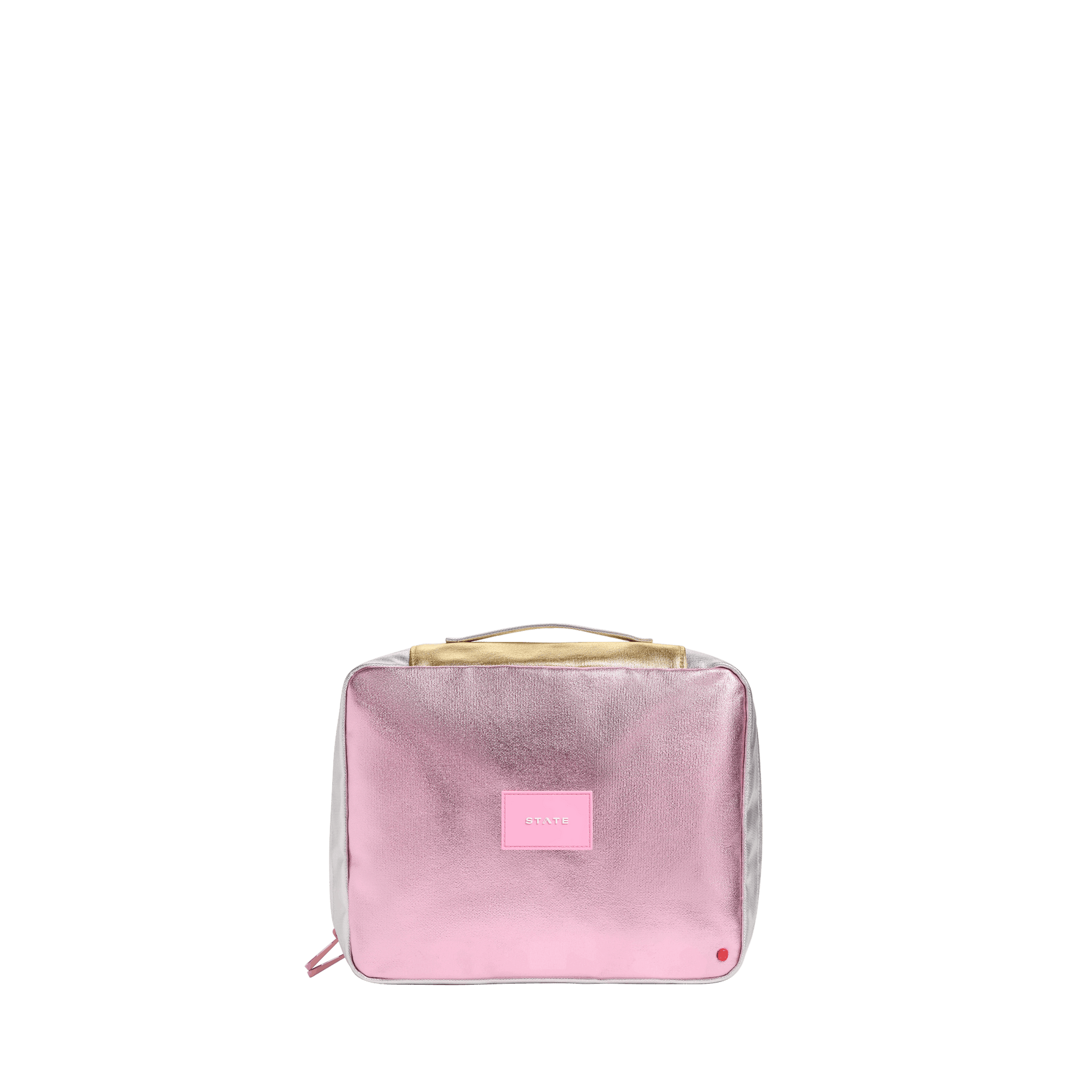 STATE Bags Bensen Large Toiletry Kit, Pink and Silver