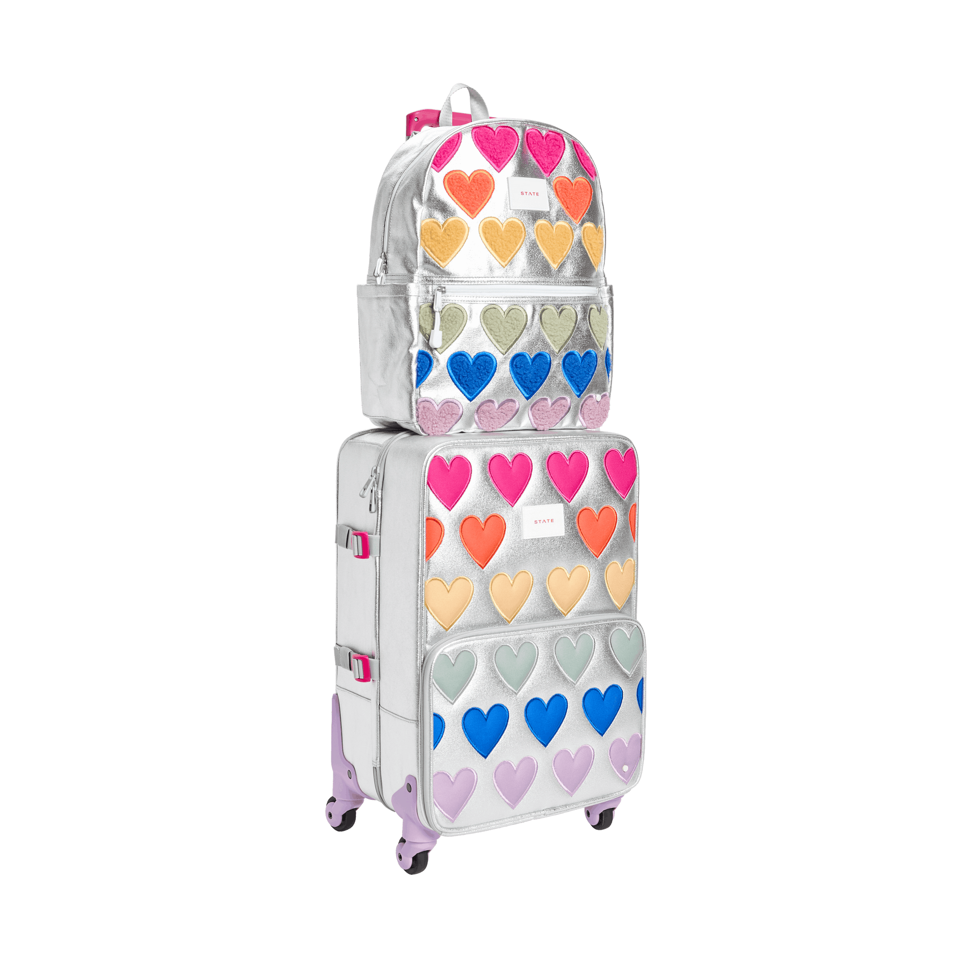 State Bags Hearts Logan Carry-On Suitcase | Kids - Stiles Supply Co.