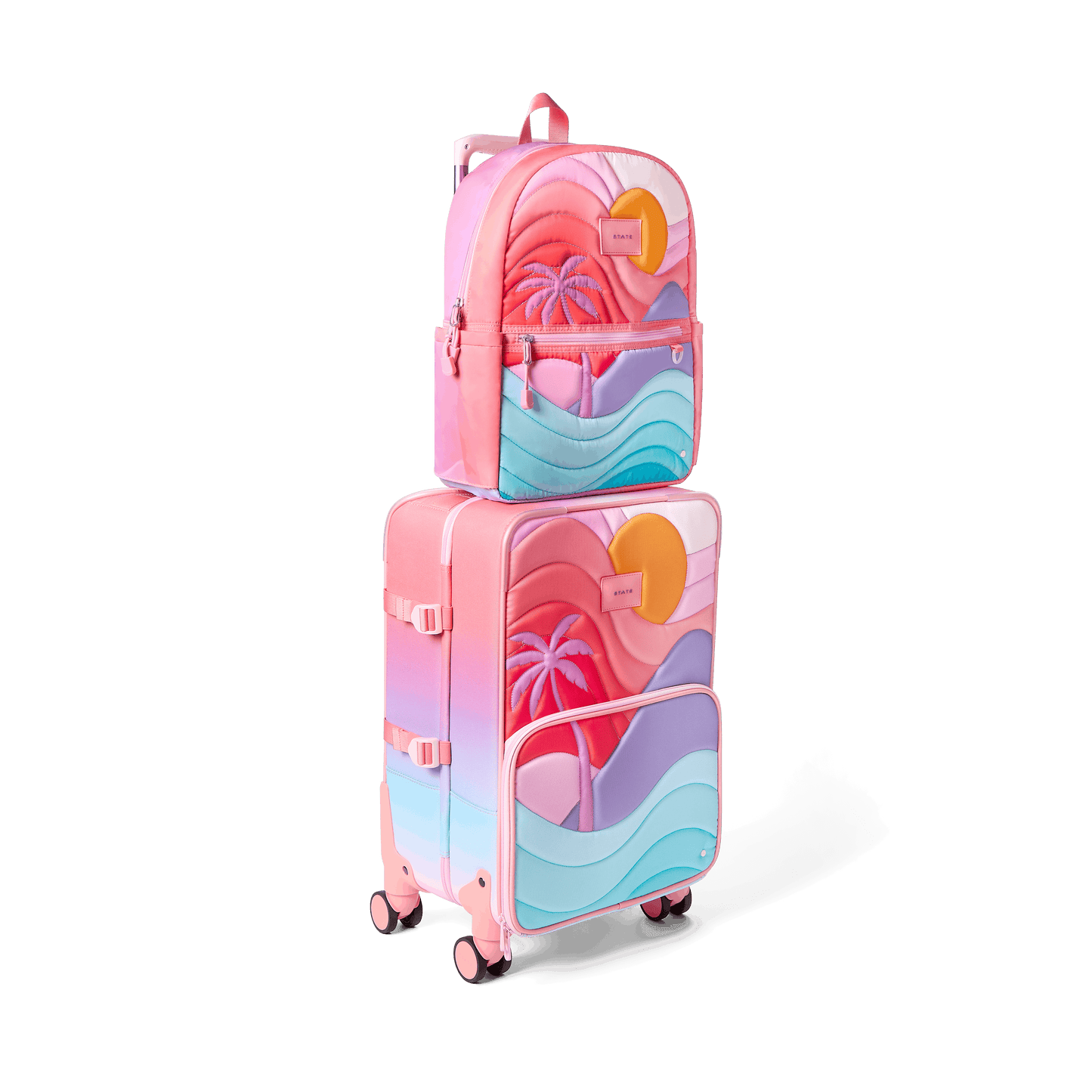 STATE Bags Logan Carry-On Kids Suitcase Sunset