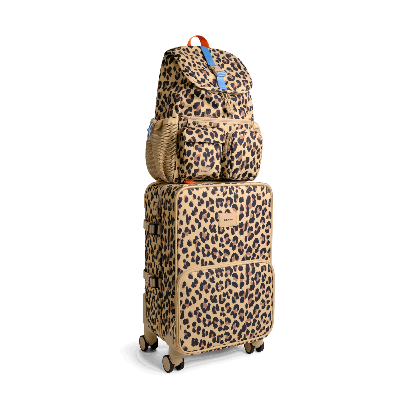 STATE Bags Logan Carry-On Suitcase, Leopard