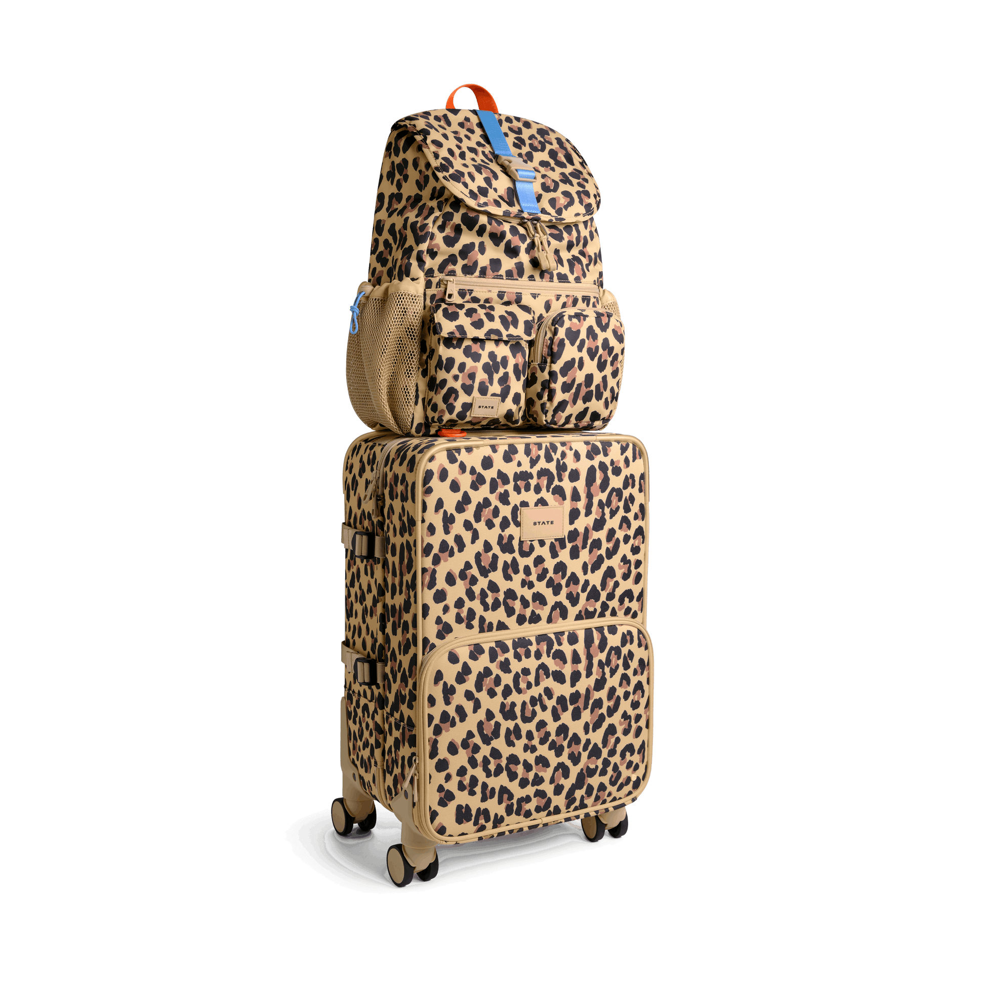 STATE Bags Logan Carry-On Suitcase, Leopard