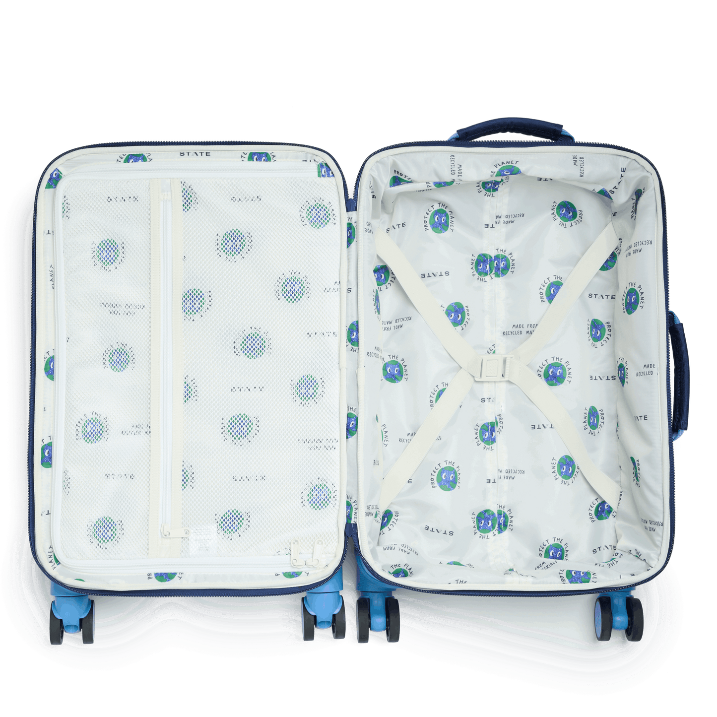 STATE Bags Logan Carry-On Suitcase, Green, Blue and Orange