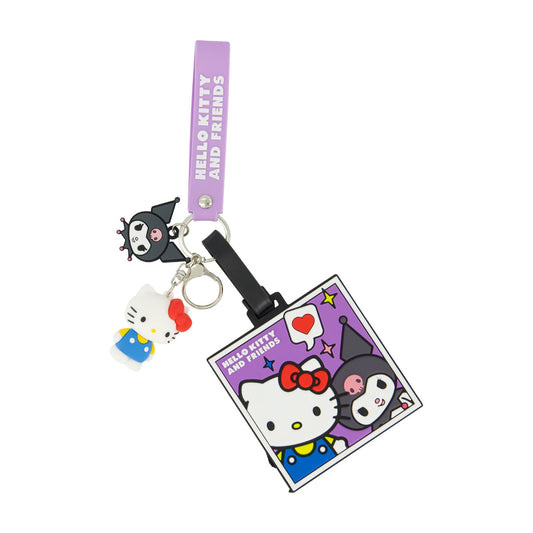Sanrio Hello Kitty & Kuromi Purple Luggage Tag & Lanyard Set - Stiles Supply Co.
