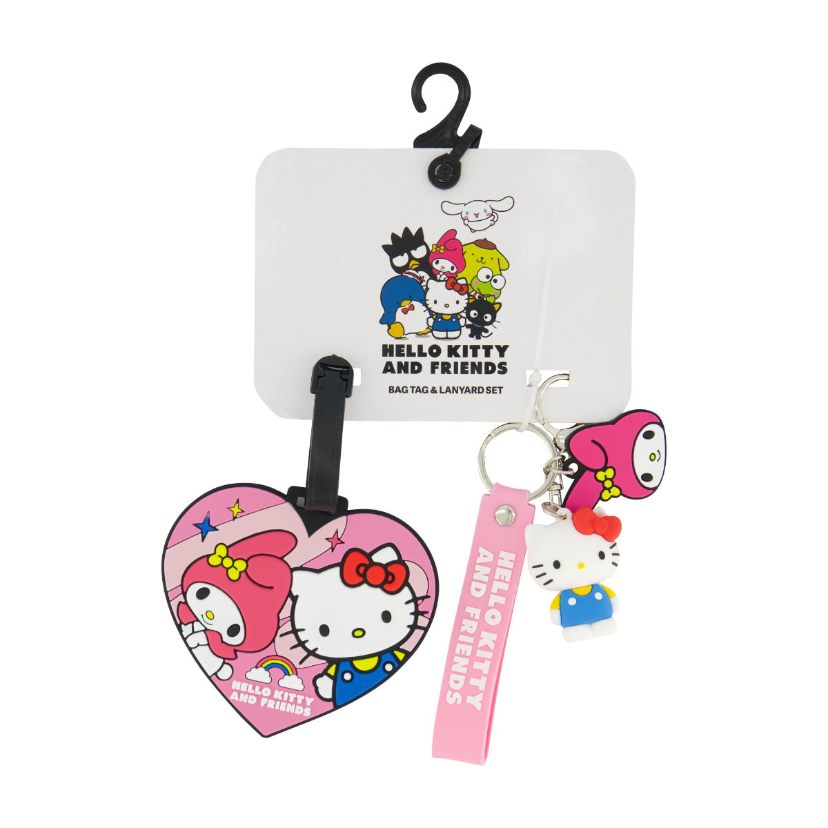 Sanrio Hello Kitty & My Melody Pink Luggage Tag & Lanyard Set - Stiles Supply Co.