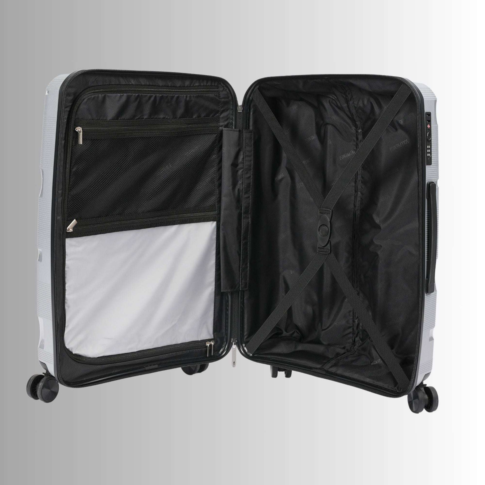 Sole Premise Silver Hardcase 3-piece Luggage Set