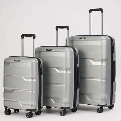 Sole Premise Silver Hardcase 3-piece Luggage Set