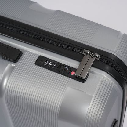 Sole Premise 28-inch Silver Hardcase Checked Luggage