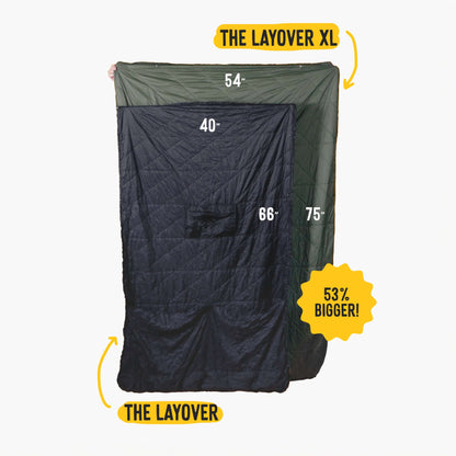 Gravel Layover™ XL Travel Blanket - Packable & Puffy | Black - Stiles Supply Co.