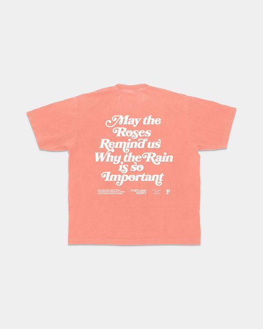 All-American Slogan Tee - Coral