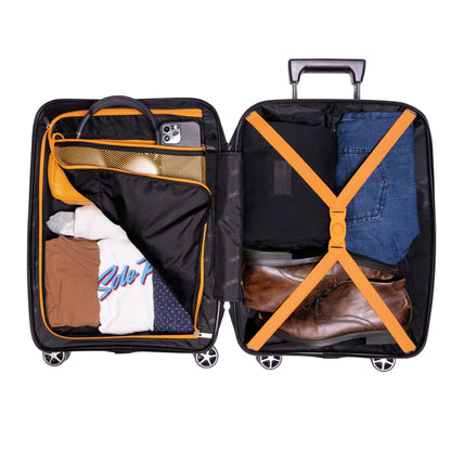 Sole Premise 20-inch Black Carry-On Hardcase Luggage