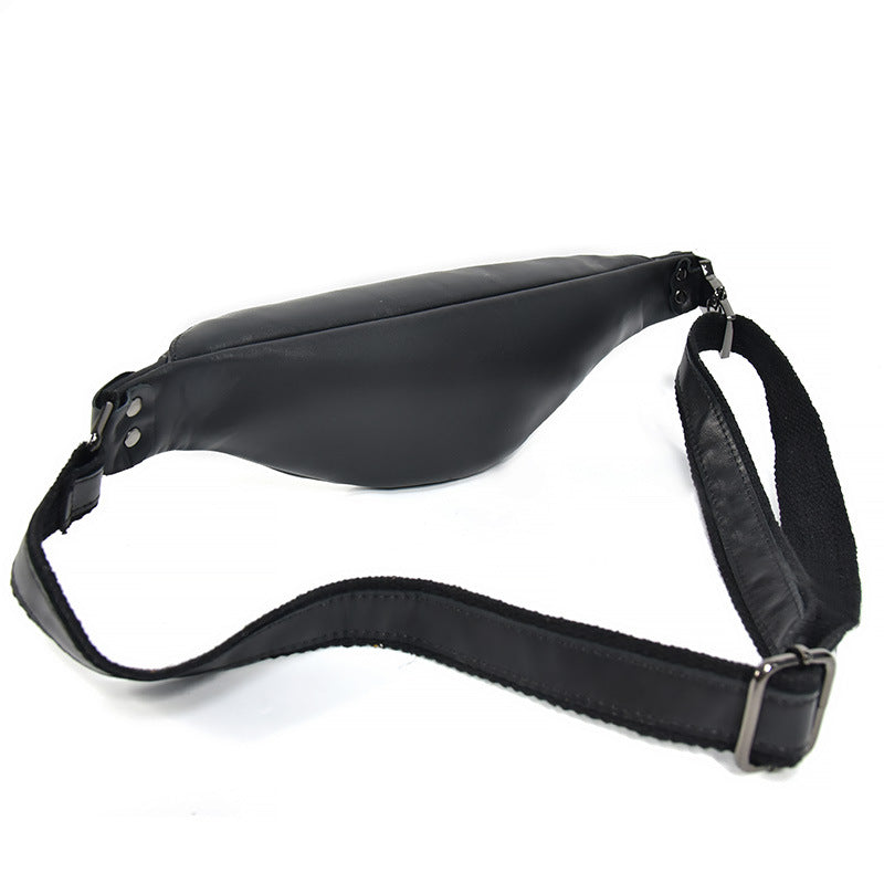 Steel Horse Leather Sigrid Smooth Black Leather Waist Bag