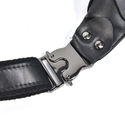 Steel Horse Leather Sigrid Smooth Black Leather Waist Bag