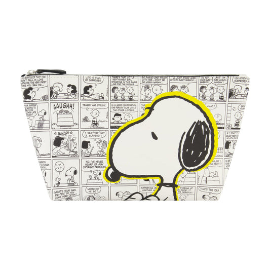 Peanuts Snoopy Comic Strip White Cosmetic Bag - Stiles Supply Co.
