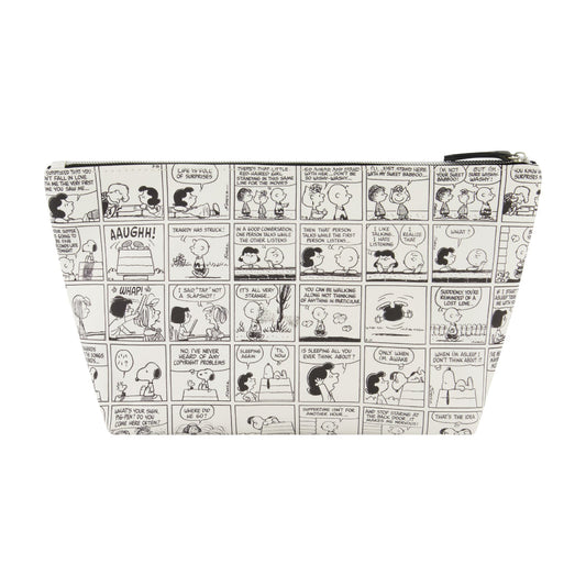 Peanuts Snoopy Comic Strip White Cosmetic Bag - Stiles Supply Co.