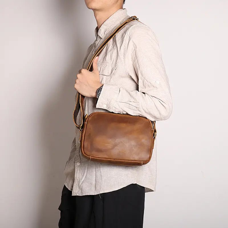 Steel Horse Leather Soren Vintage Leather Crossbody Bag