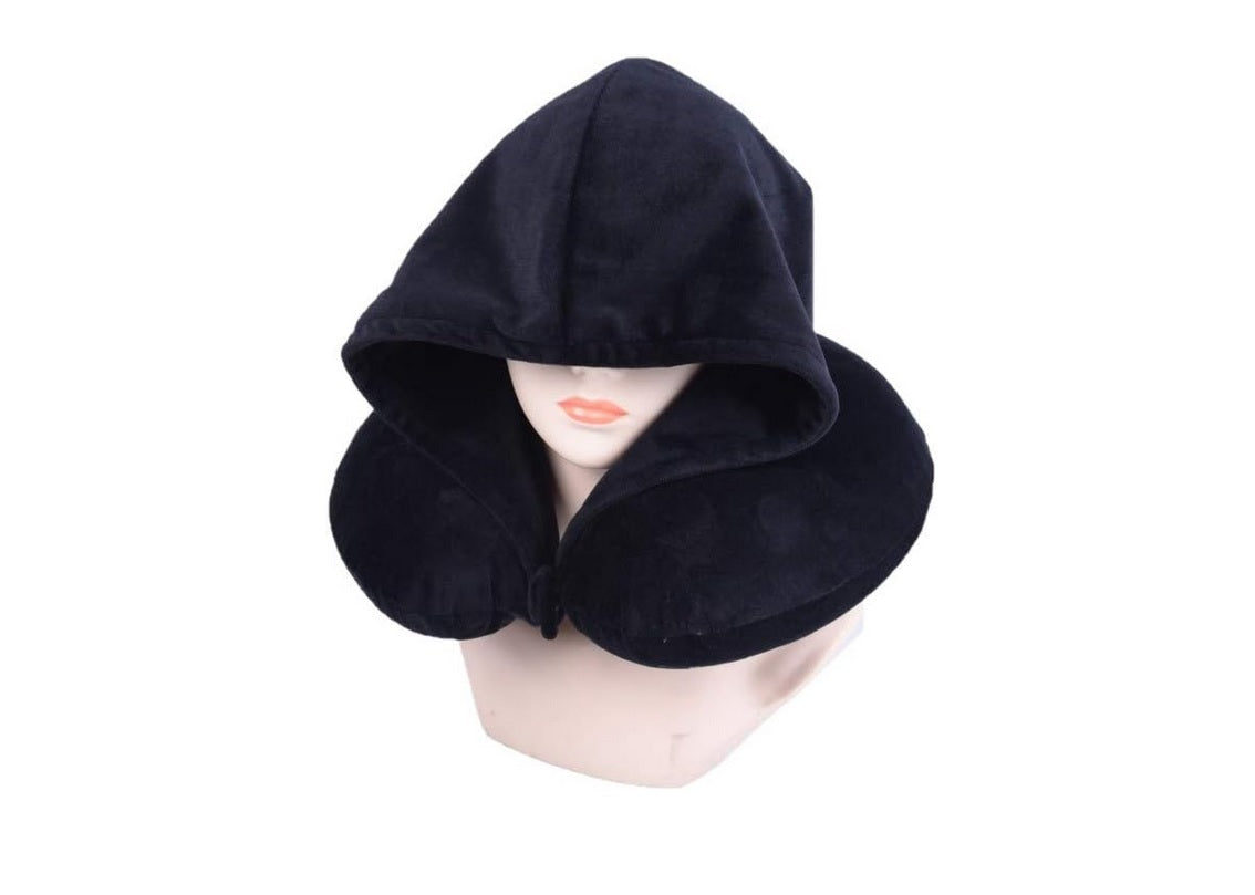 Mirage Twinkie 2 in 1 Travel Neck Pillow and Velvet Hoodie with Rest Neck Support - Stiles Supply Co.