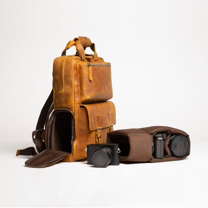 Steel Horse Leather The MANN Bag | Large Camera Backpack - Stiles Supply Co.