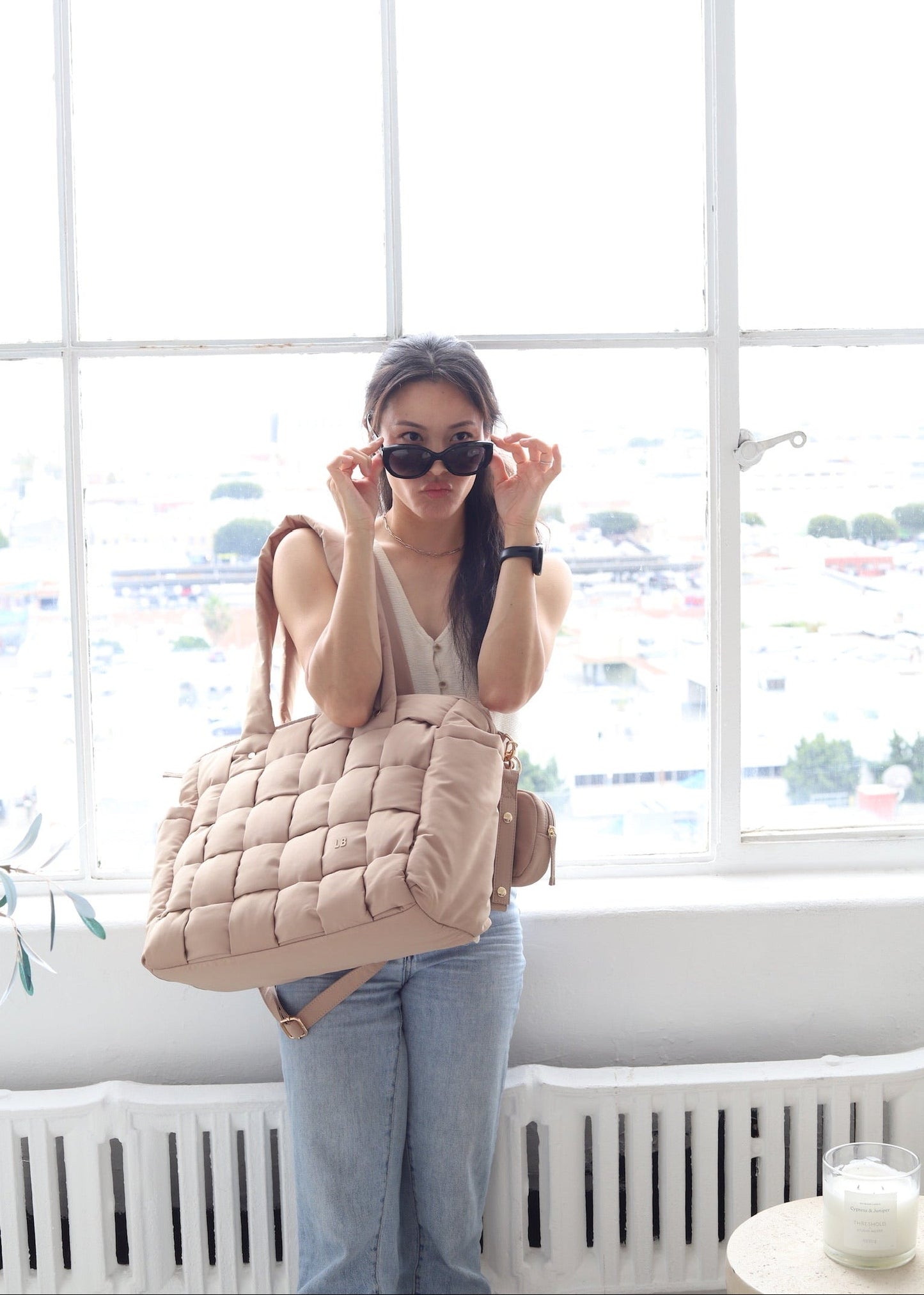 Luli Bebe Infinite Tote Diaper Bag - Latte
