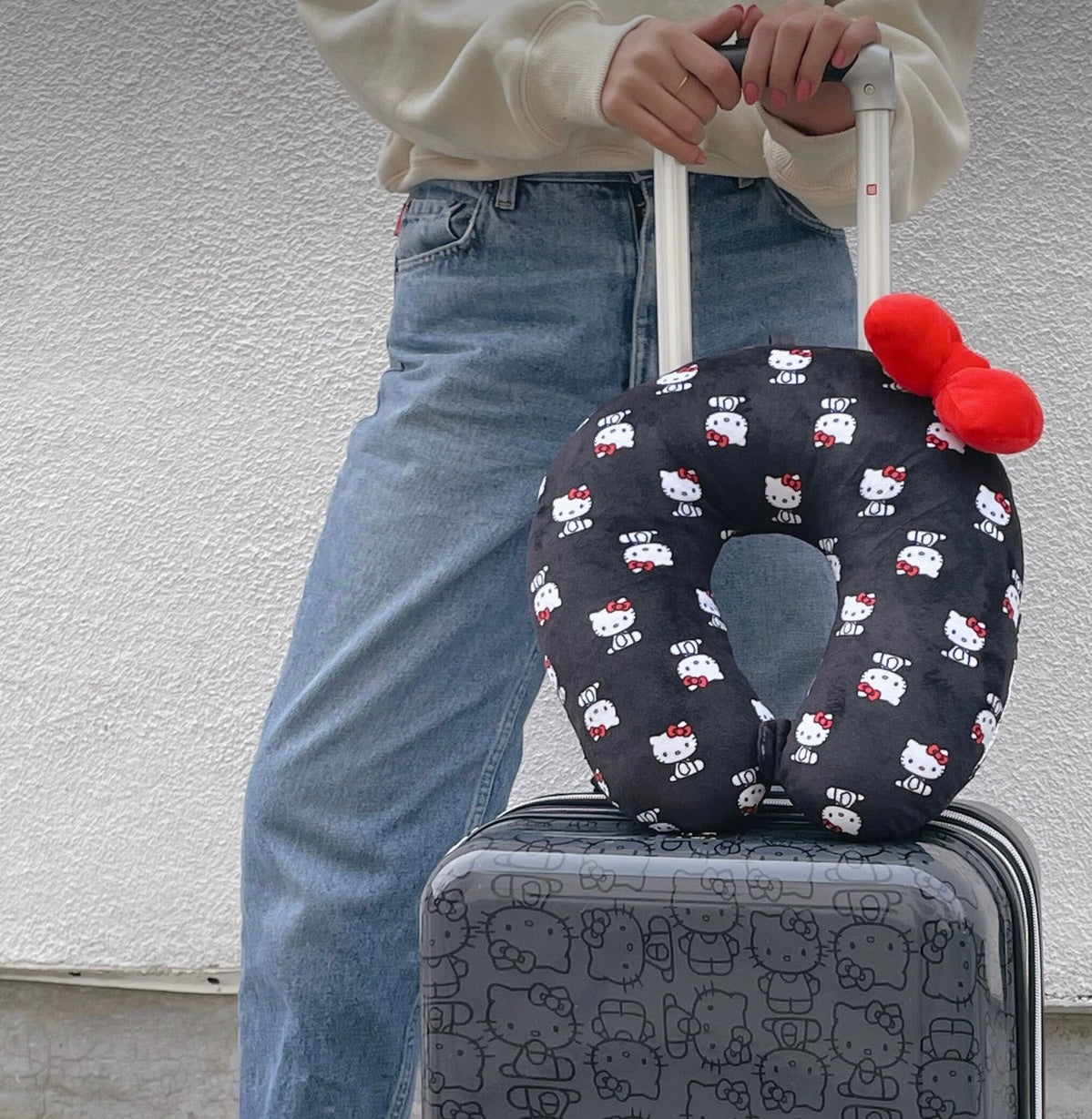 Hello Kitty Travel Neck Pillow Black & Red - Stiles Supply Co.