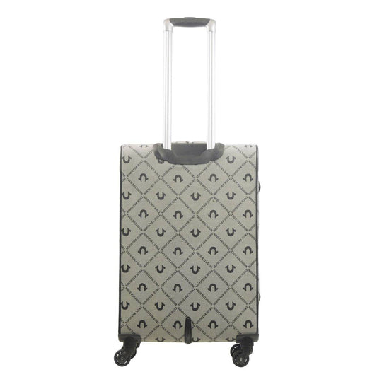 True Religion Grey 27" Soft Sided Logo Monogram Spinner Luggage - Stiles Supply Co.