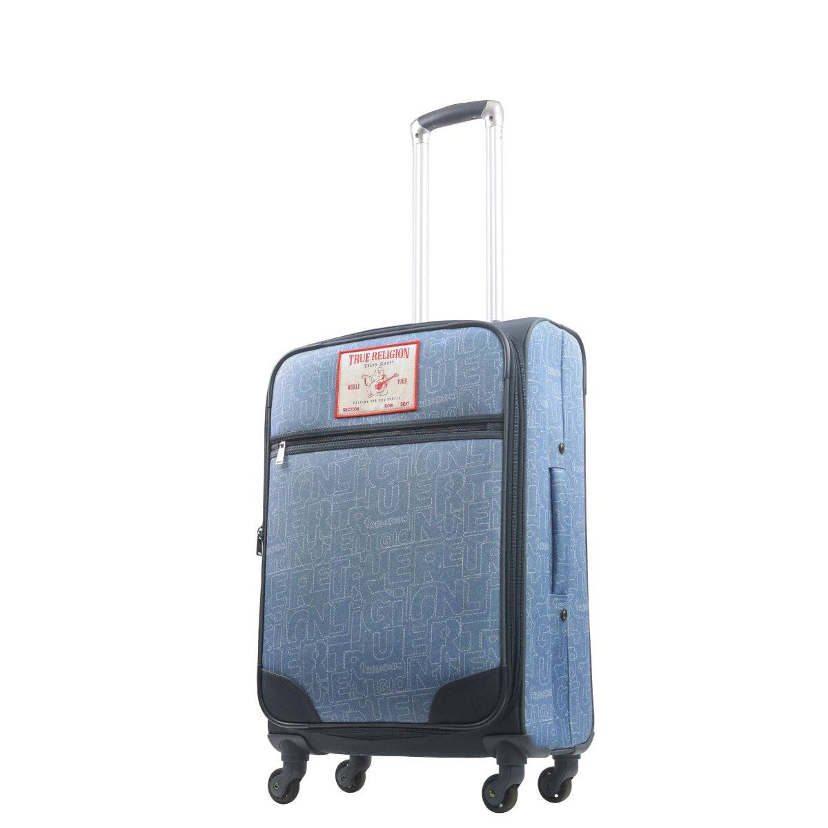 True Religion Blue 27" Soft Sided Expandable Spinner Luggage