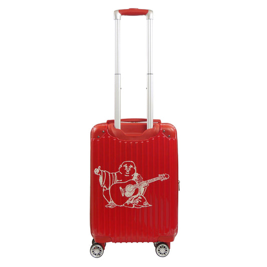 True Religion 22.5" Big Logo Red Hard-Sided Checkered Carry-On Luggage - Stiles Supply Co.