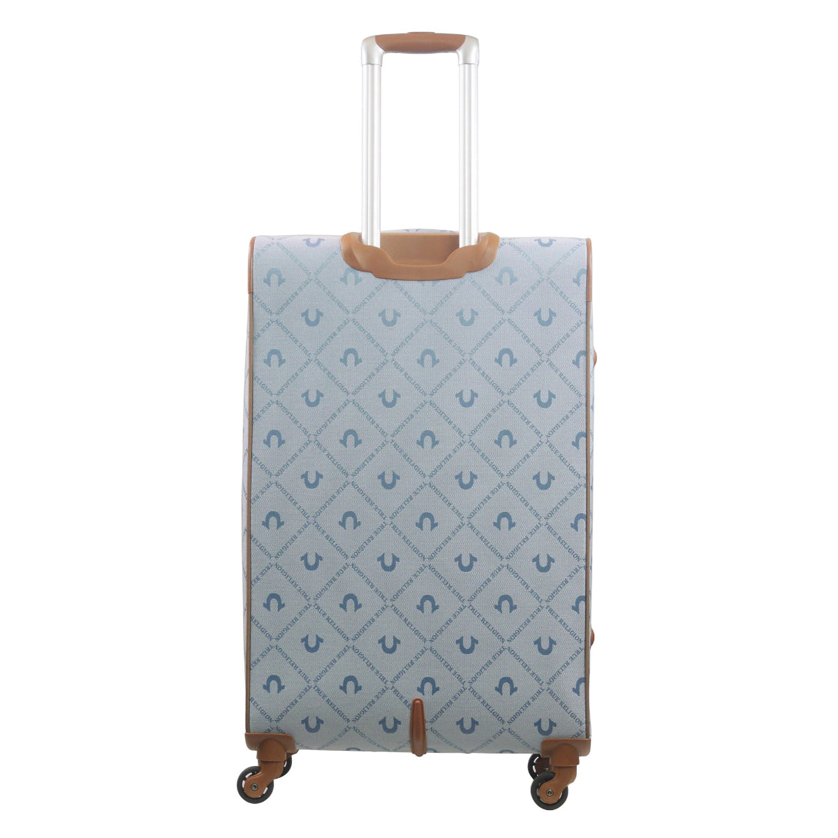 True Religion Light Blue 31" Soft Sided Logo Monogram Spinner Luggage - Stiles Supply Co.