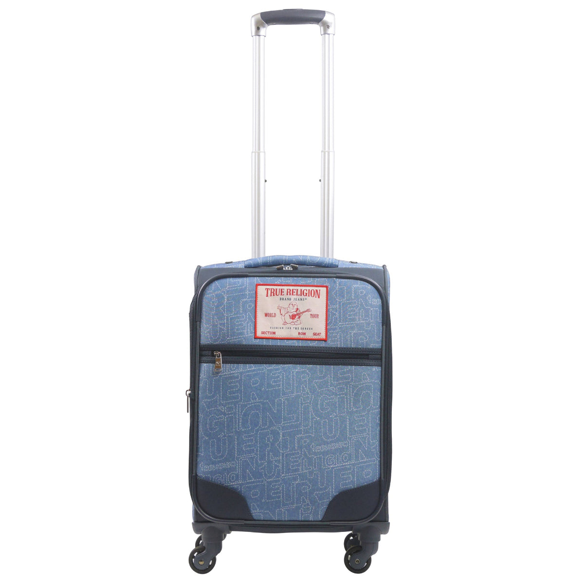 True Religion Blue 23" Soft Sided Expandable Spinner Luggage
