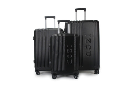 IZOD Zane Expandable Hard shell Lightweight 3 Piece Luggage Set - Stiles Supply Co.