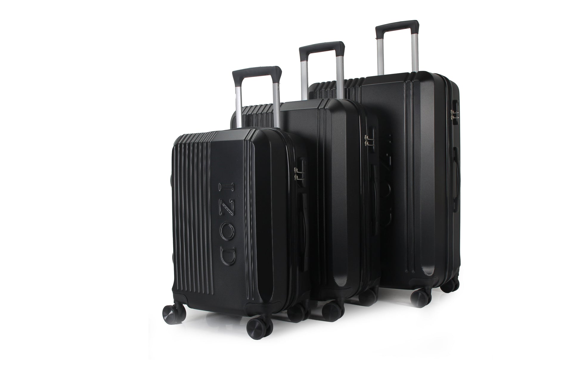 IZOD Zane Expandable Hard shell Lightweight 3 Piece Luggage Set - Stiles Supply Co.