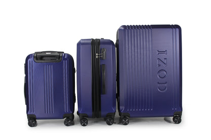 IZOD Zane Expandable Hard shell Lightweight 3 Piece Luggage Set - Stiles Supply Co.