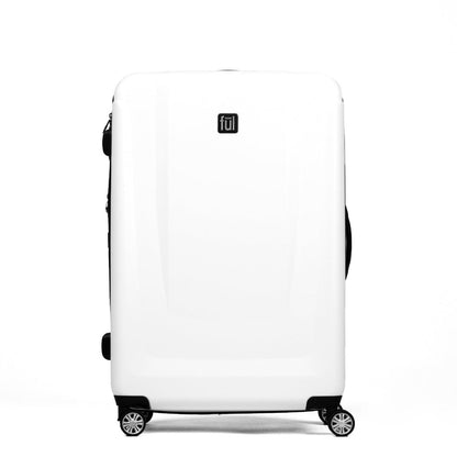 High Loader FŪL 25" Expandable White Rolling Luggage - Stiles Supply Co.