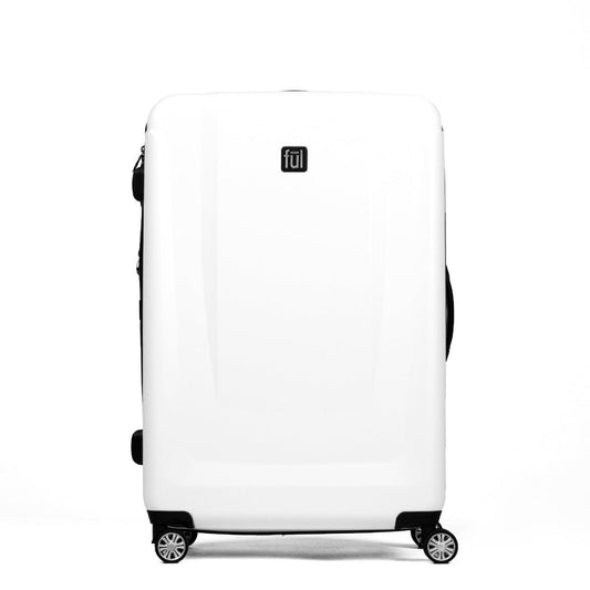 High Loader FŪL 25" Expandable White Rolling Luggage - Stiles Supply Co.