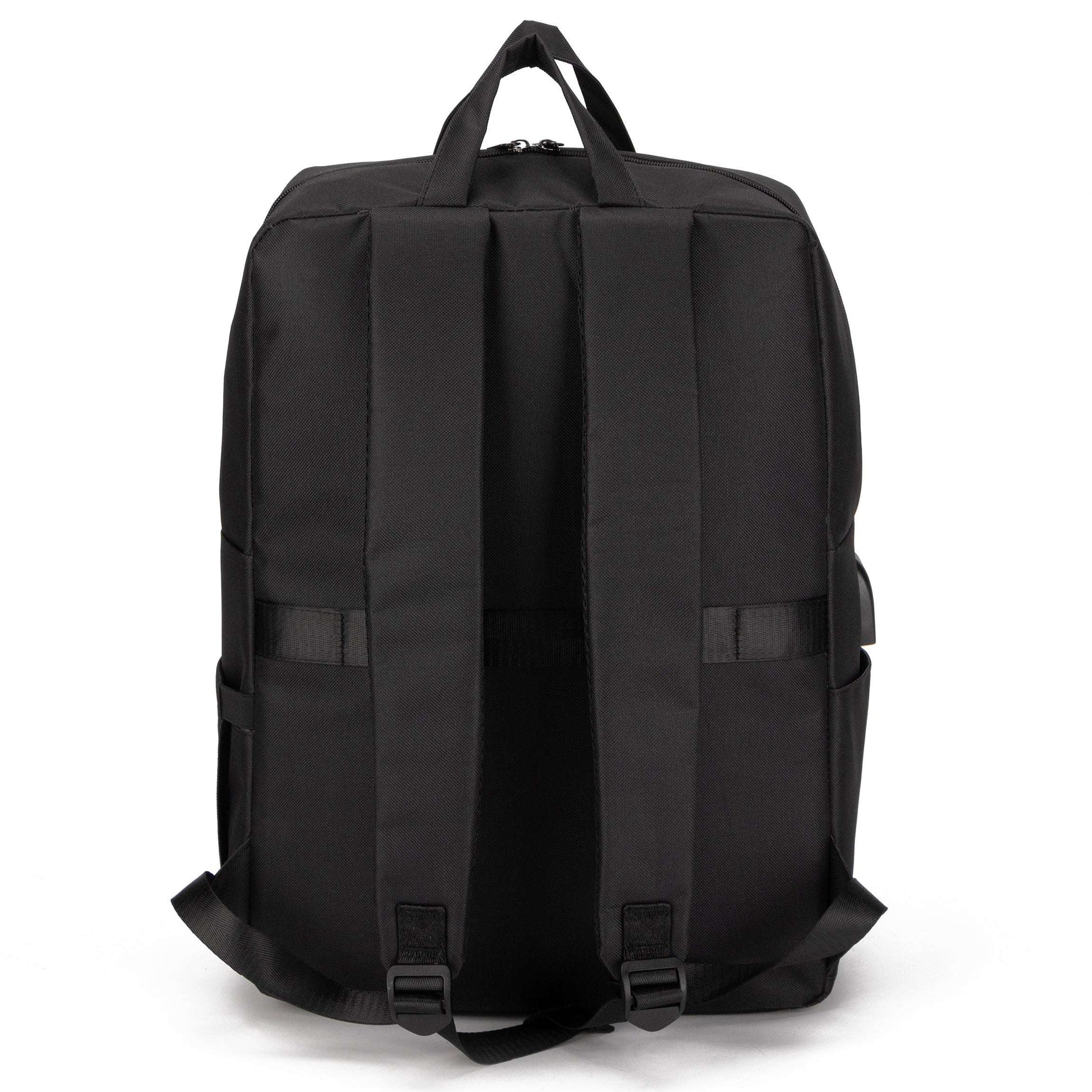 IZOD Wisdom Business Travel Slim Durable Laptop Backpack USB Charging Port - Stiles Supply Co.