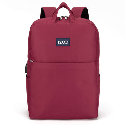 Mirage Izod Wisdom Slim Durable Laptop Backpack USB Charging Port - Stiles Supply Co.