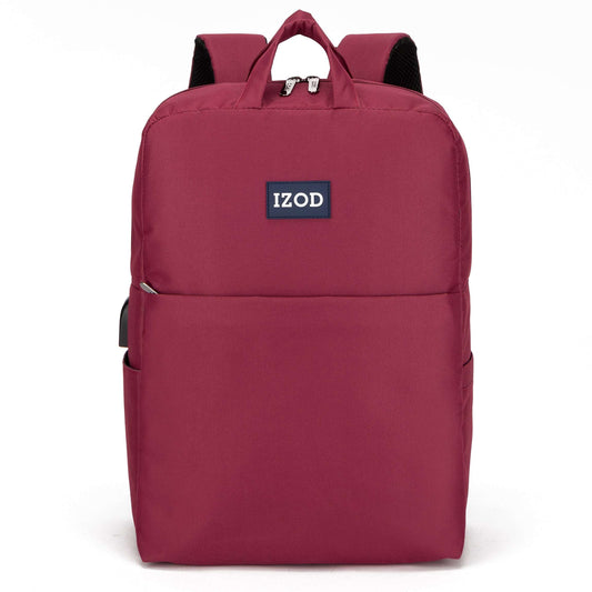 IZOD Wisdom Business Travel Slim Durable Laptop Backpack USB Charging Port - Stiles Supply Co.