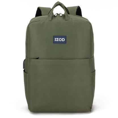 Mirage Izod Wisdom Slim Durable Laptop Backpack USB Charging Port - Stiles Supply Co.