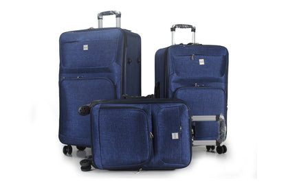 IZOD Zane Soft Shell Lightweight Expandable 3 Piece Luggage Set - Stiles Supply Co.