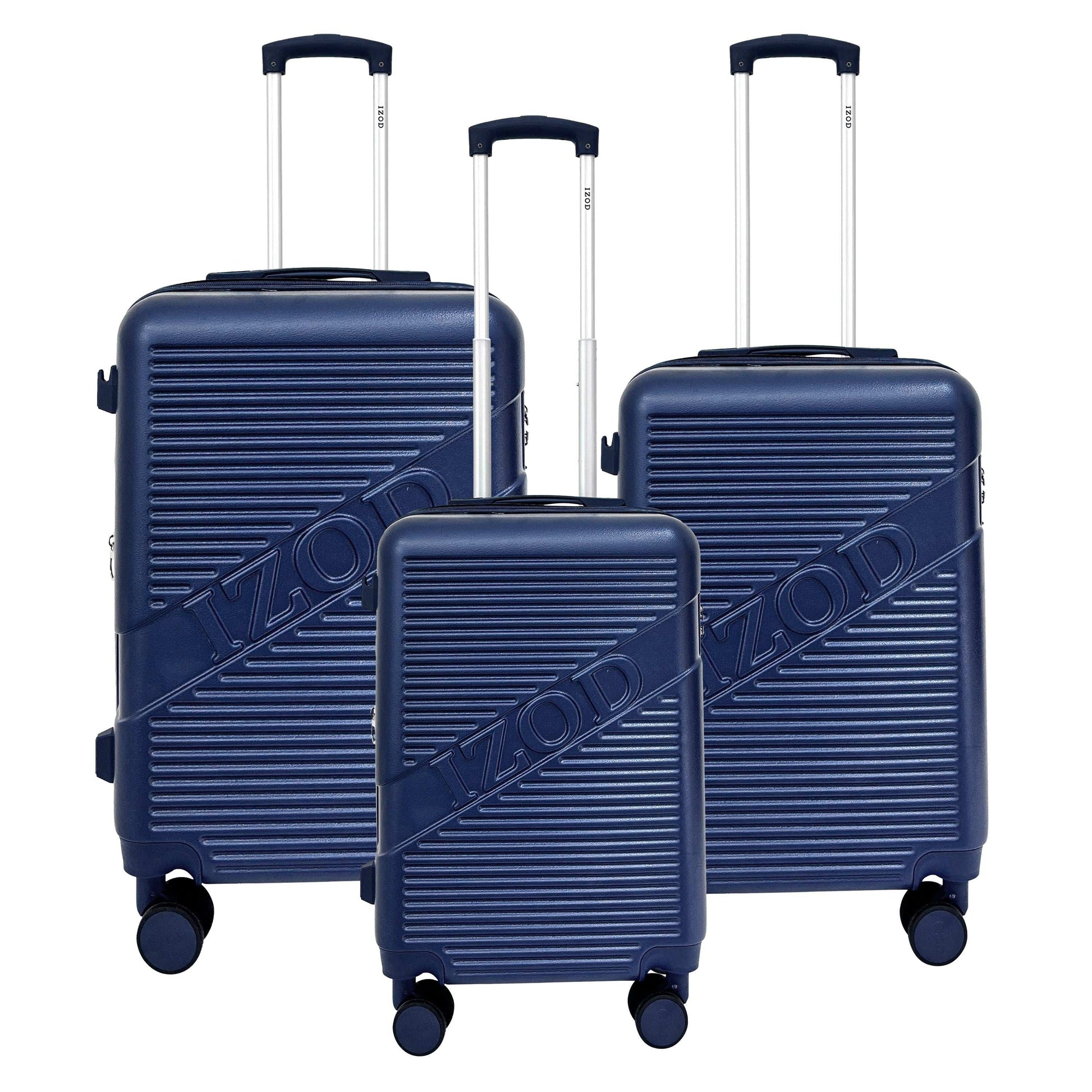 IZOD Harper Expandable ABS Hard shell Luggage 5 Piece Travel Set - Stiles Supply Co.