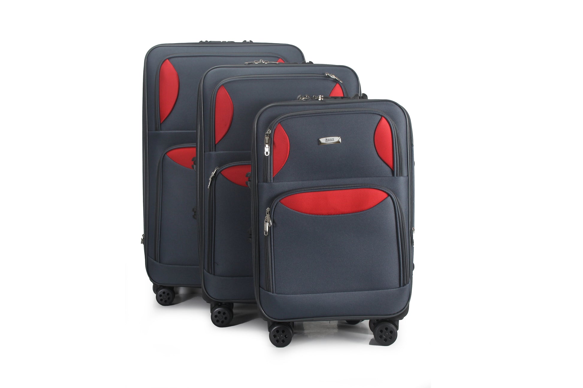 Mirage Zoe Soft Shell Lightweight Expandable 3 Piece Luggage Set - Stiles Supply Co.