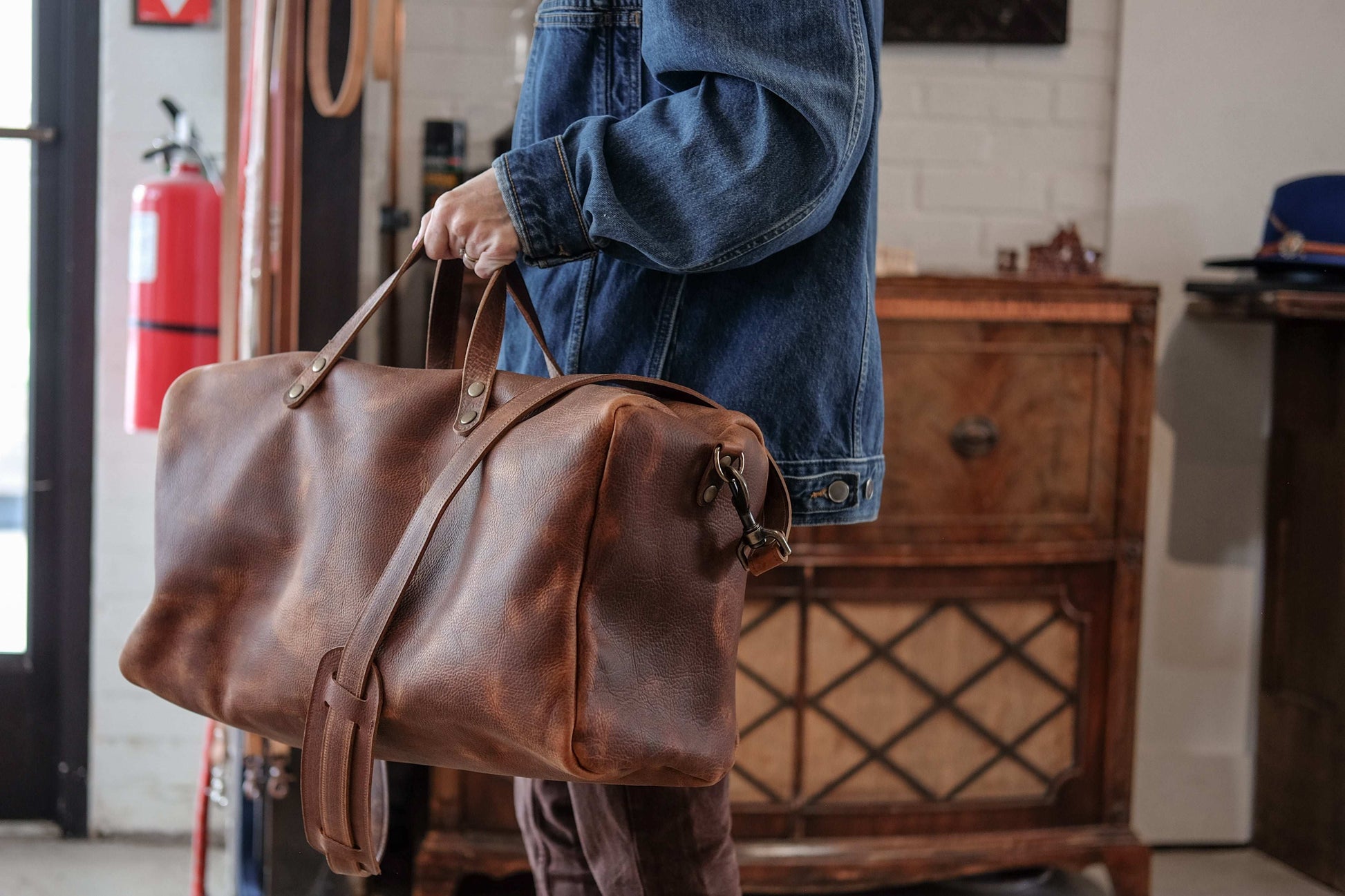 Twisted Arrow Weekend Warrior Leather Duffle Bag