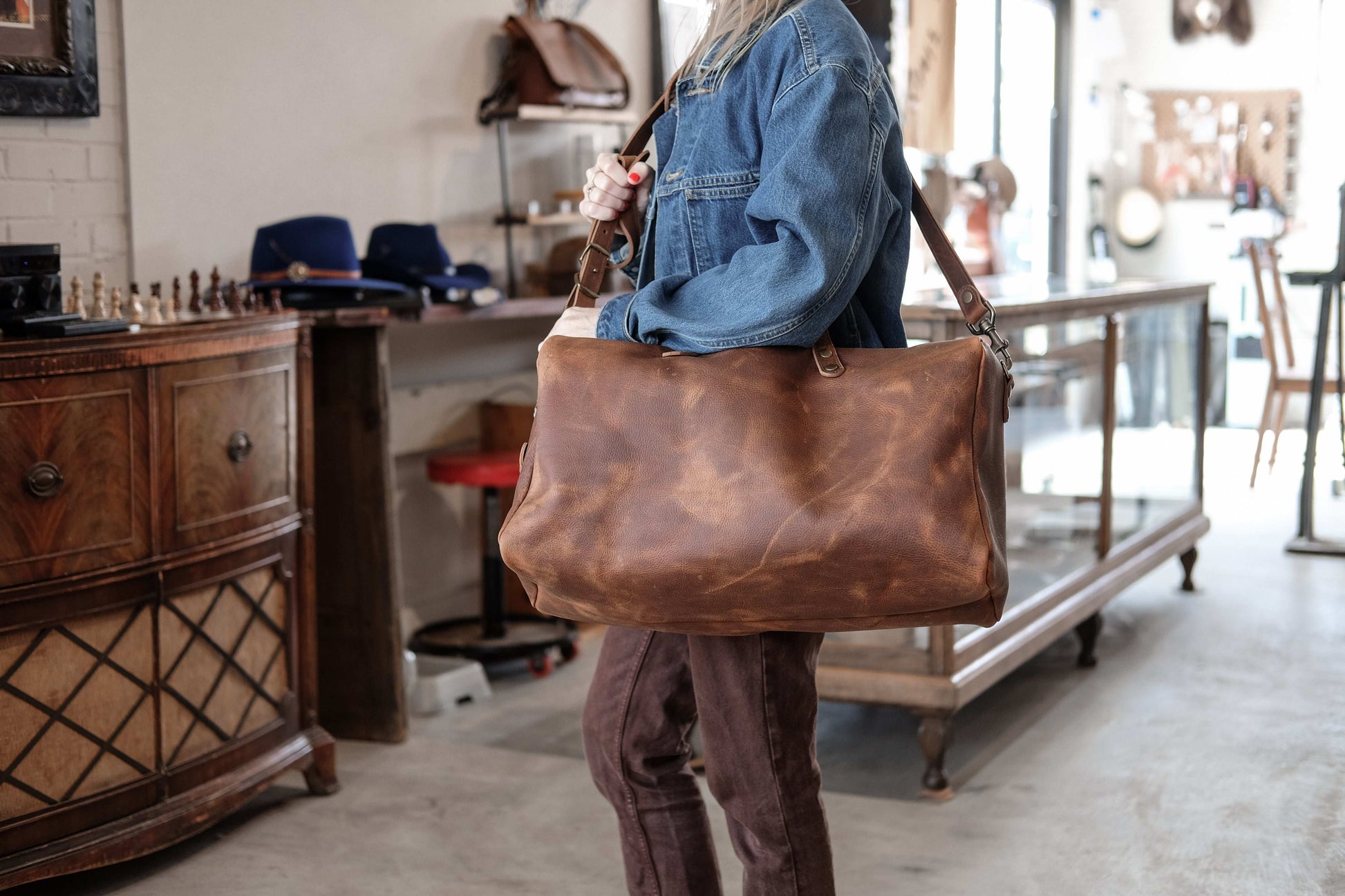 Twisted Arrow Weekend Warrior Leather Duffle Bag