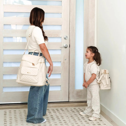 Luli Bebe Signature Diaper Bag Pearl White