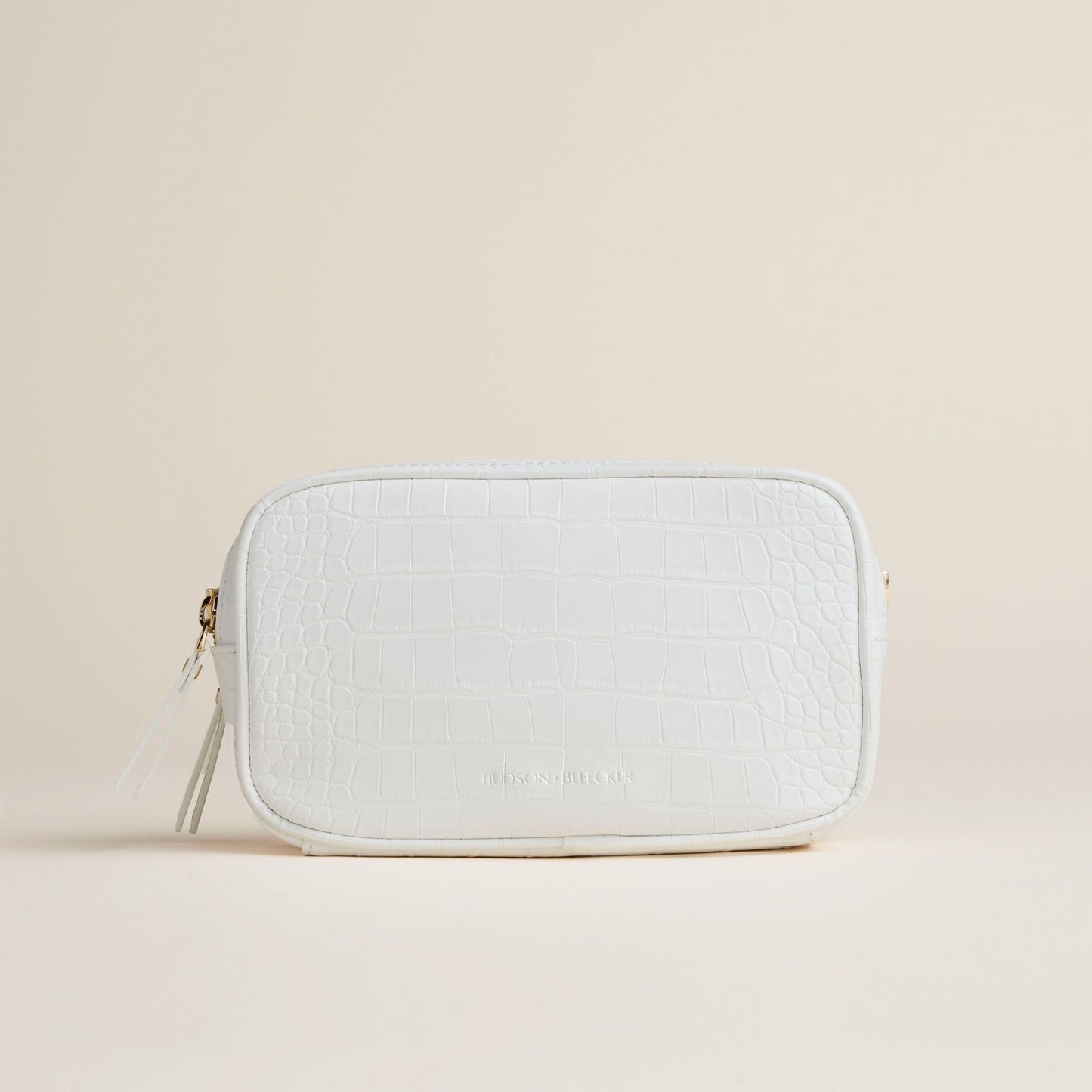 Hudson + Bleecker Latitude Beauty Bag - White Crocodile