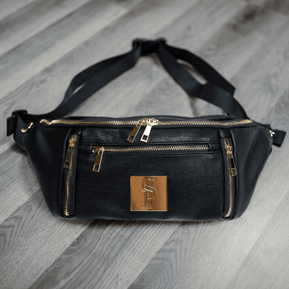 Sole Premise Black Leather Sling Bag