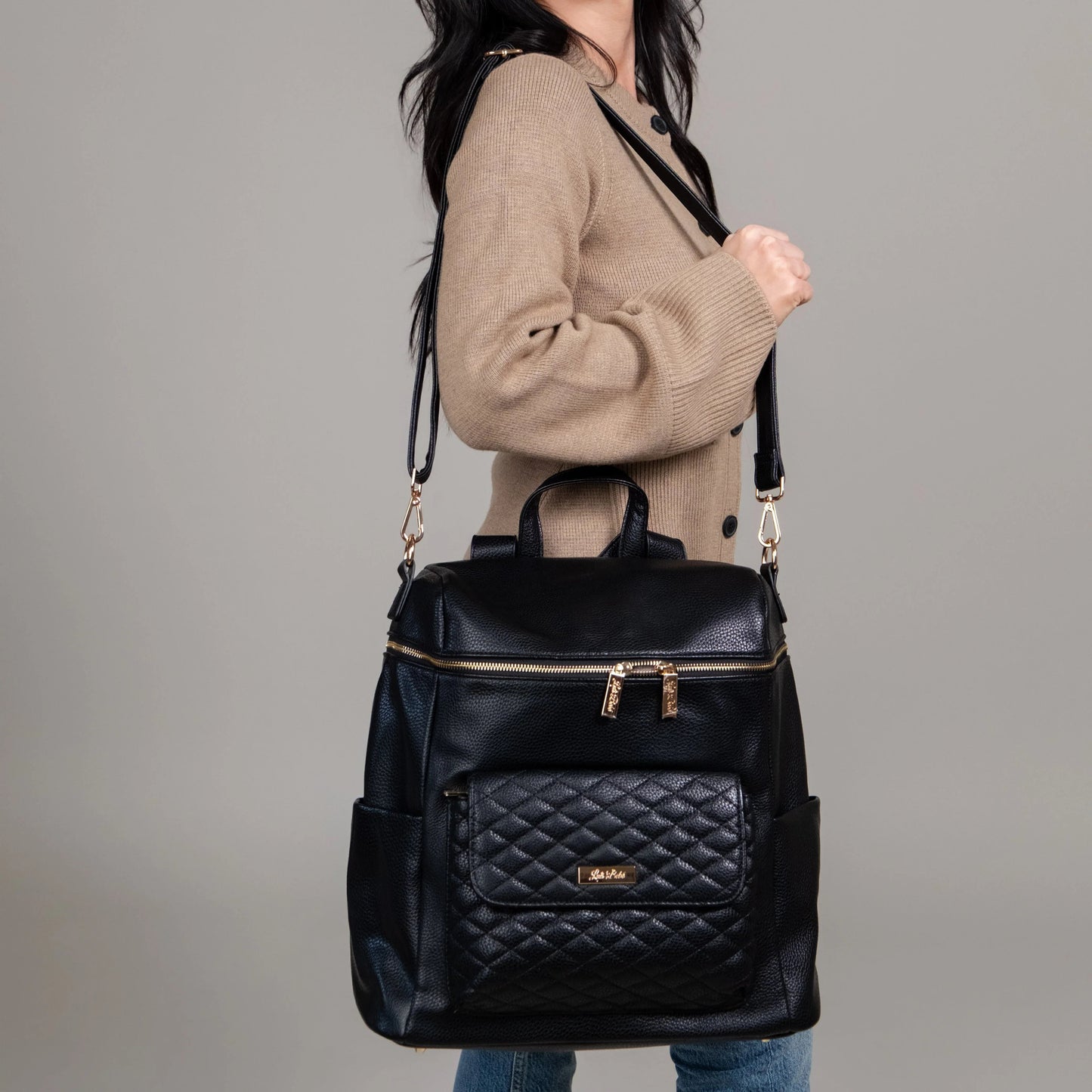 Luli Bebe Signature Diaper Bag Ebony Black