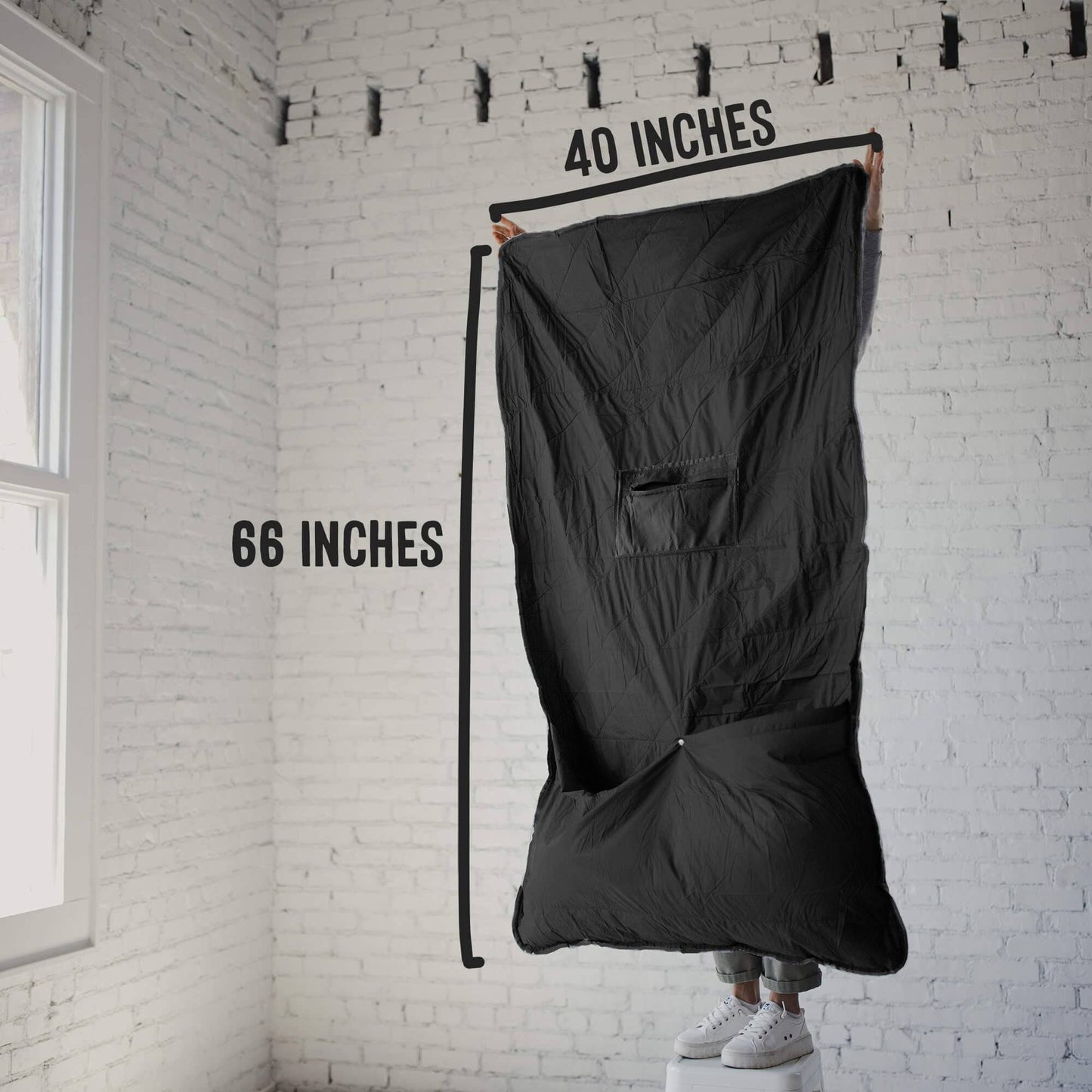 Gravel Layover™ Travel Blanket - Packable & Puffy | Black - Stiles Supply Co.